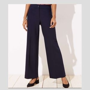 LOFT HIGH WAIST WIDE LEG TROUSERS IN CURVY FIT